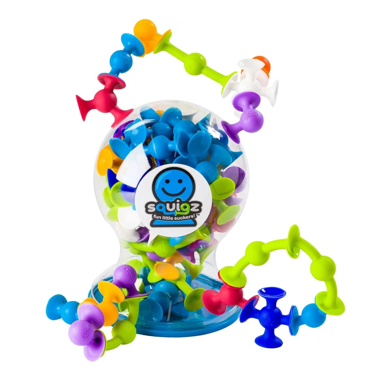 Fat Brain Toys - przyssawki Squigz - zestaw deluxe (44 szt.) - JasieBasie.pl