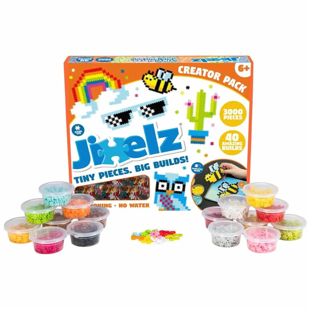 Fat Brain Toys - puzzelki pixelki Jixelz Mega Zestaw Kreatora (3000 szt.) - JasieBasie.pl