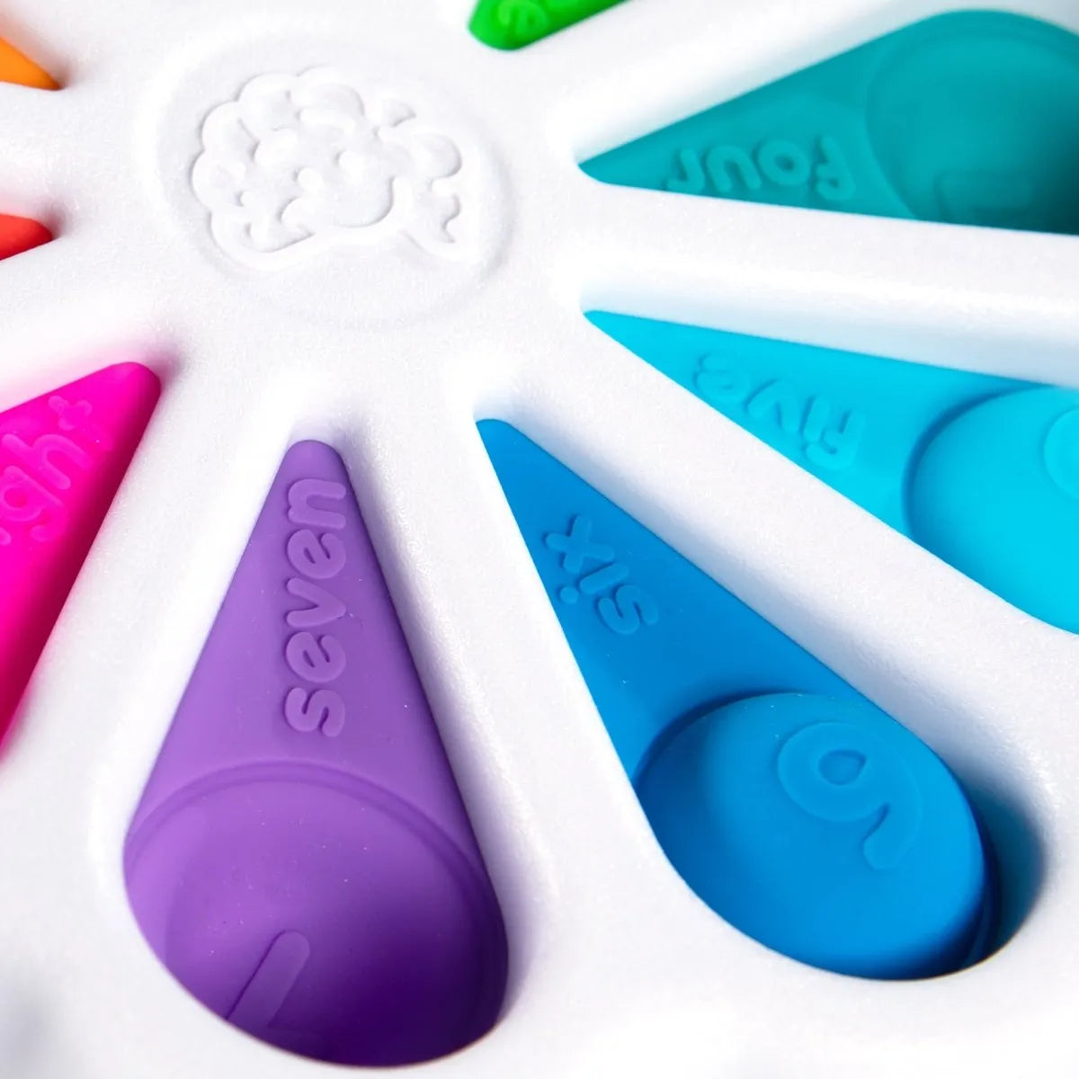 Fat Brain Toys - sensoryczne bąbelki cyferki Dimpl Digits - JasieBasie.pl