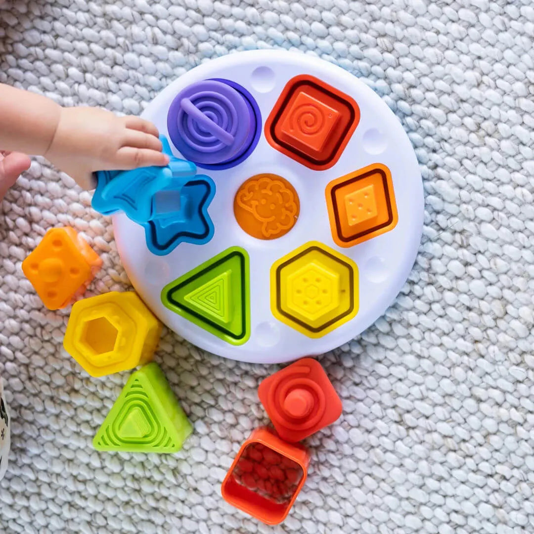 Fat Brain Toys - sorter z przykrywkami Plugzy - JasieBasie.pl