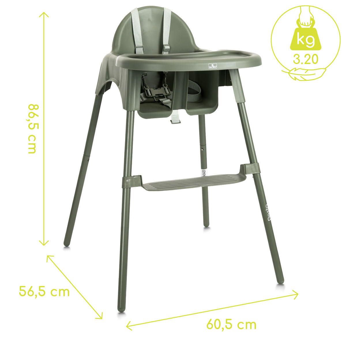 Lorelli Pesto - krzesełko do karmienia | Green.