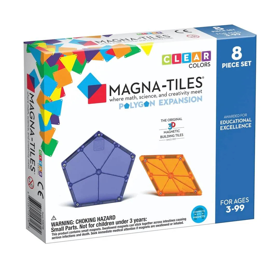 Magna Tiles - klocki magnetyczne Polygons (8 el.) - JasieBasie.pl