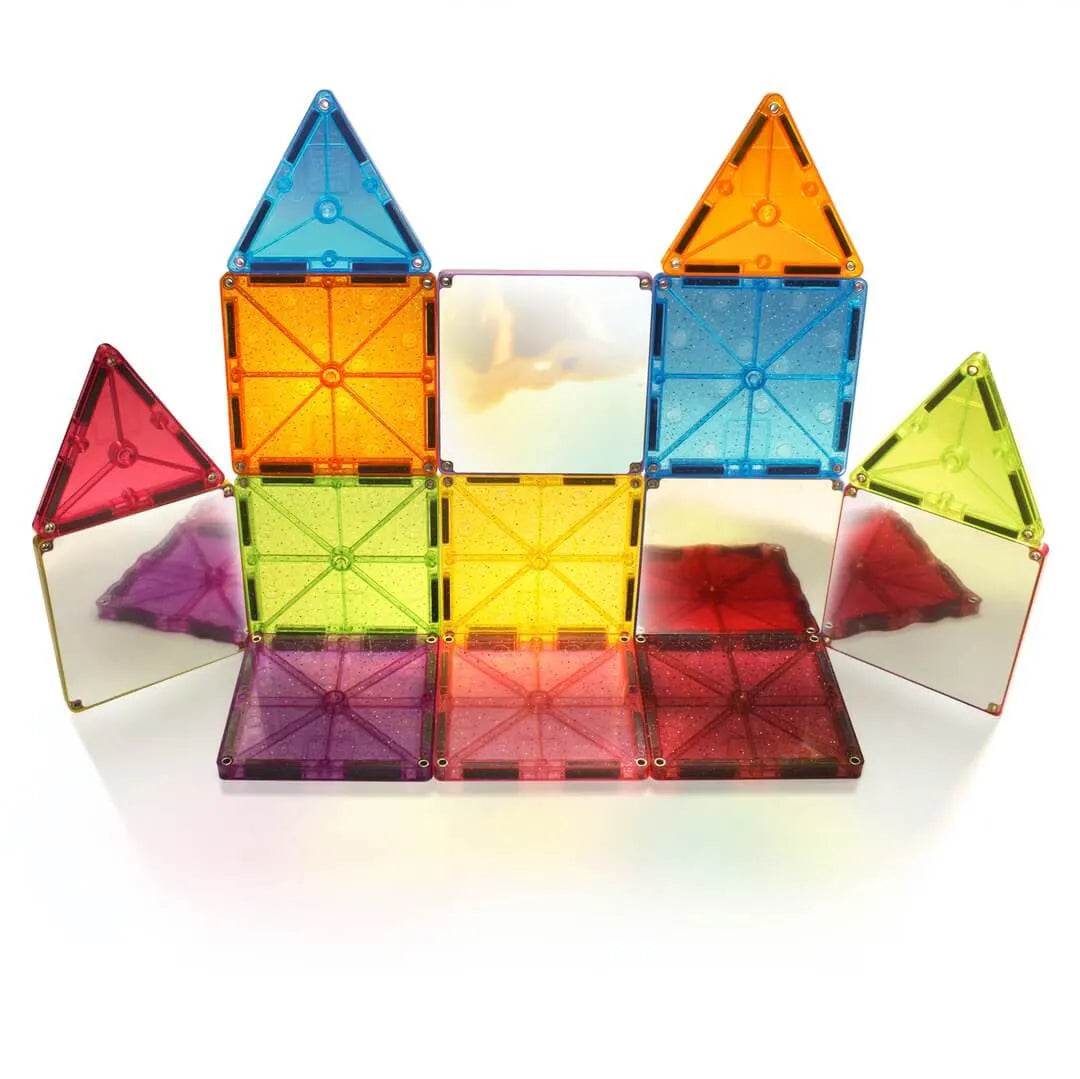 Magna Tiles - klocki magnetyczne z brokatem Stardust (15 el.) - JasieBasie.pl