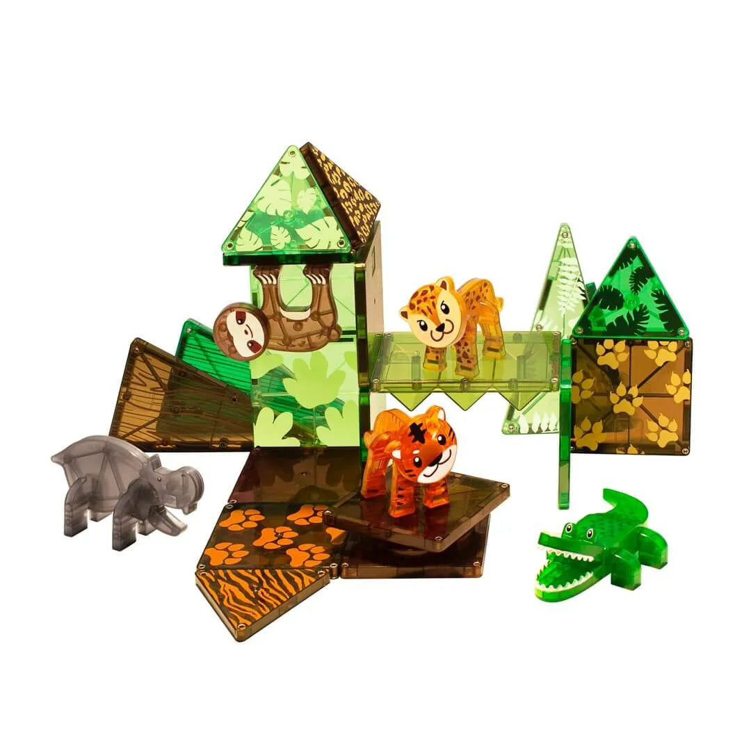 Magna Tiles - klocki magnetyczne Zwierzęta Dżungli (25 el.) - JasieBasie.pl