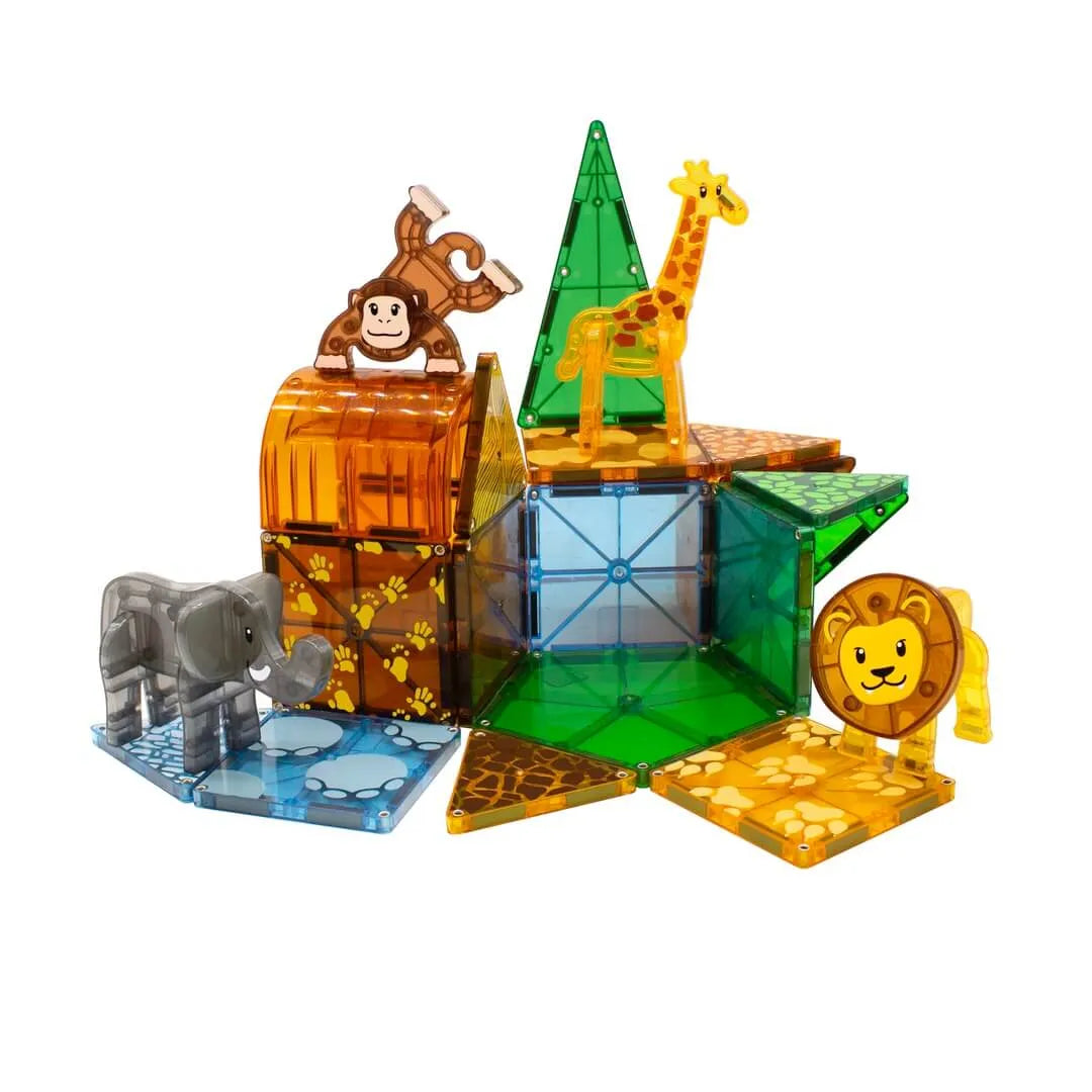 Magna Tiles - klocki magnetyczne Zwierzęta Safari (25 el.) - JasieBasie.pl