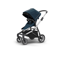 Thule Sleek Wózek spacerowy 3w1 zestaw z gondolą Navy Blue on Aluminum
