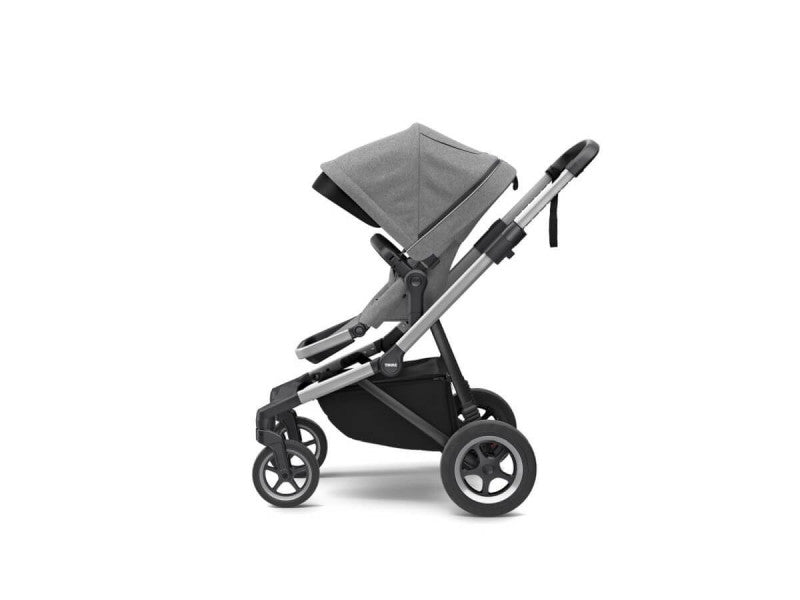 Thule Sleek Wózek spacerowy 3w1 zestaw z gondolą Grey Melange on Aluminum