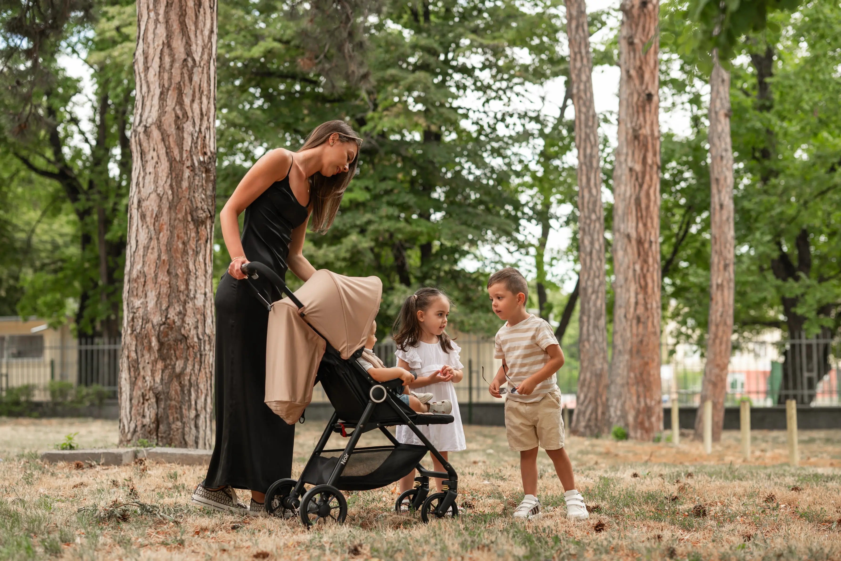 Lorelli Noir - wózek spacerowy do 22kg | Beige