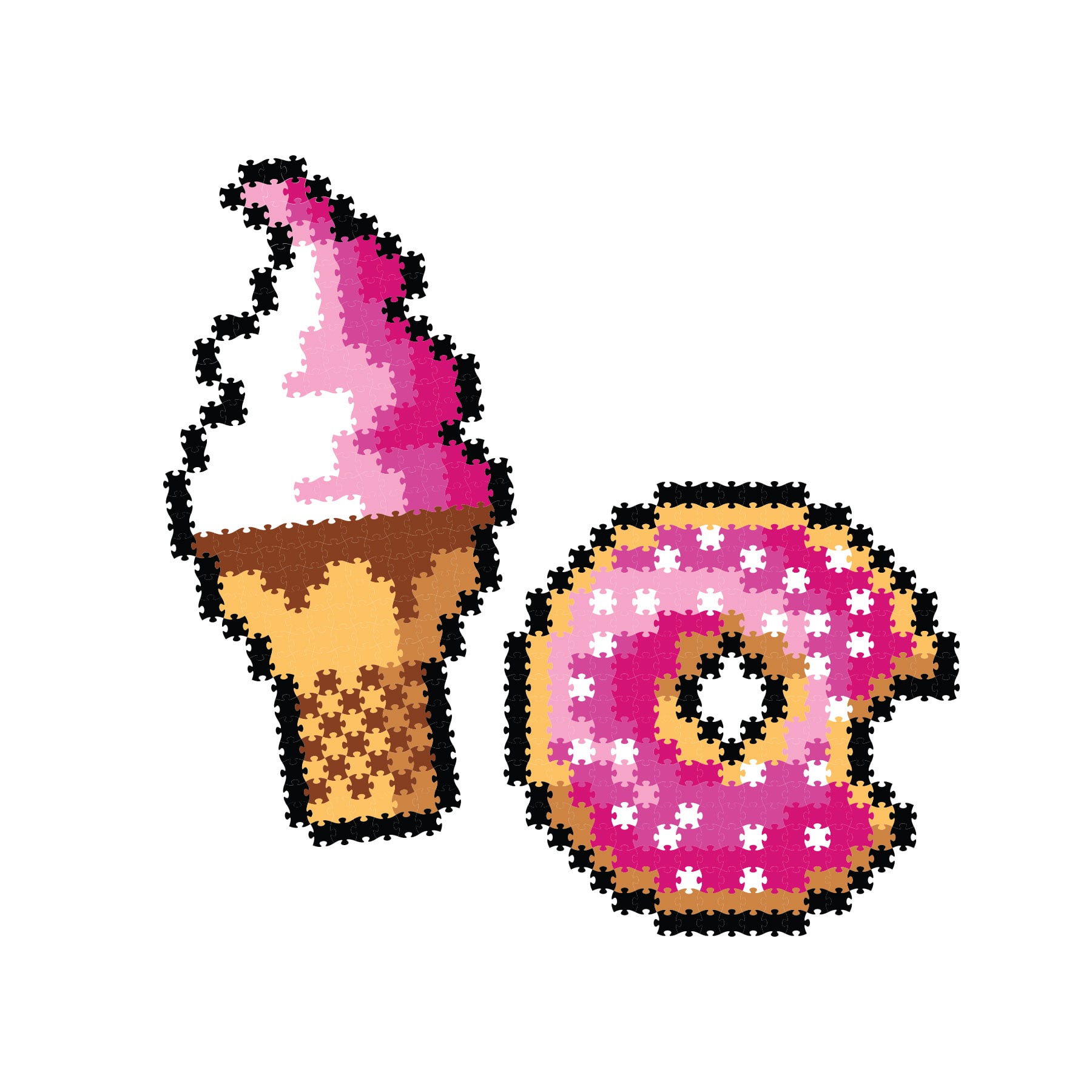 Fat Brain Toys - puzzelki pixelki Jixelz (700 szt.) słodkości #wariant_słodkości