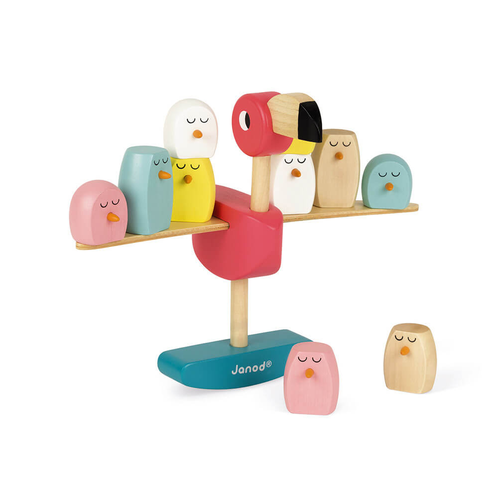 Janod - gra balansowa drewniana Flamingi
