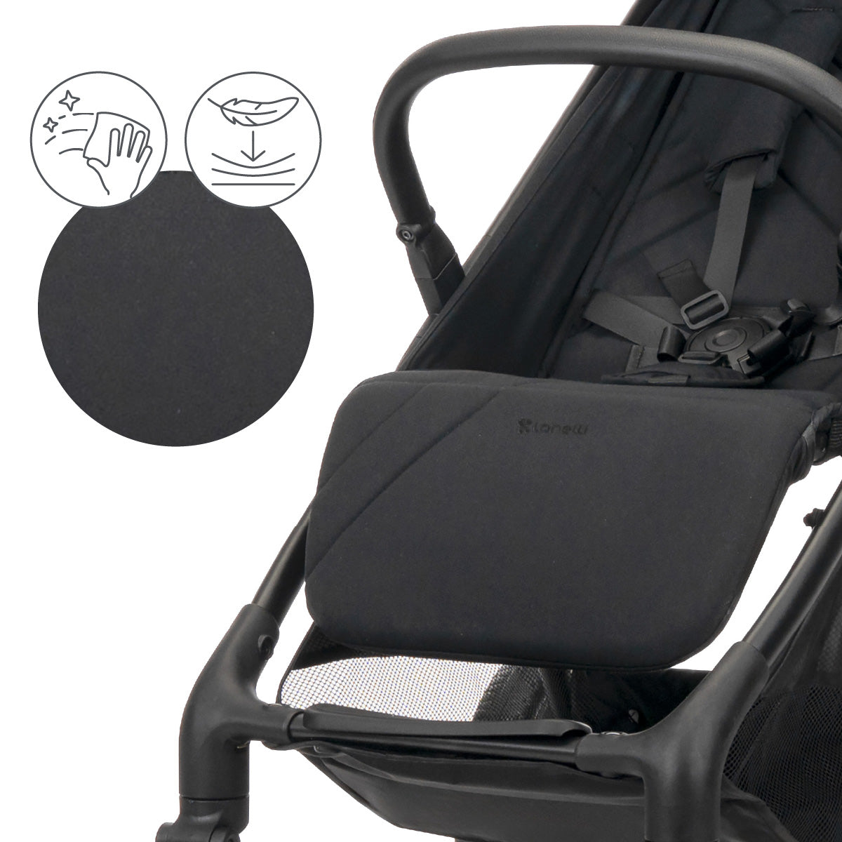 Lorelli Nuvella - wózek spacerowy do 22kg | Black