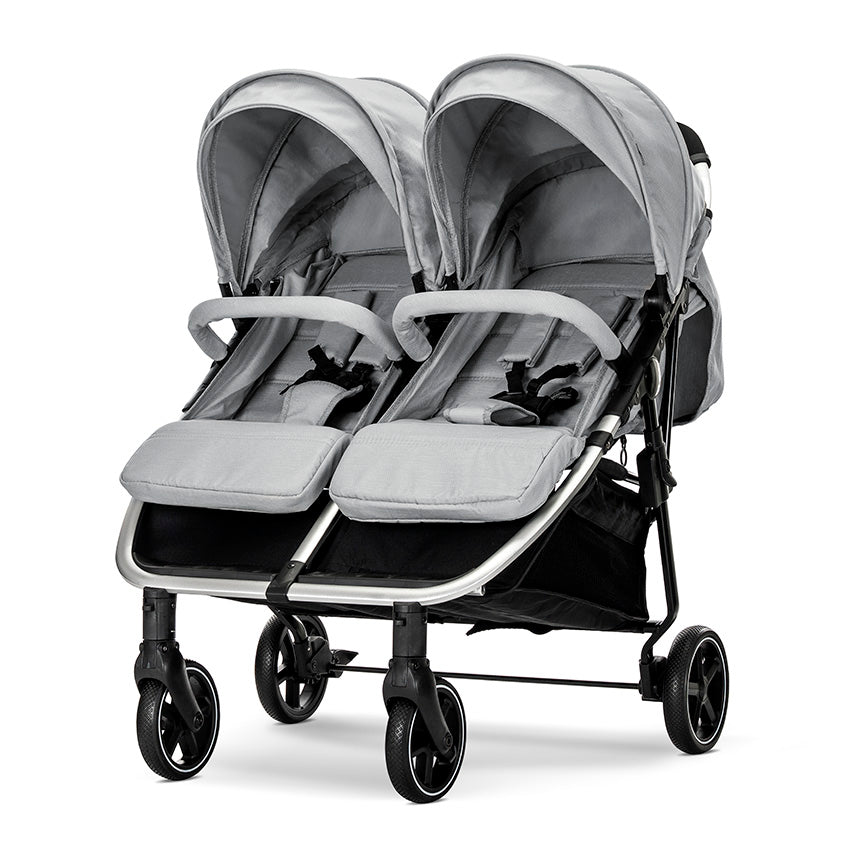 Lorelli Duo - wózek spacerowy bliźniaczy 2x22kg | Grey
