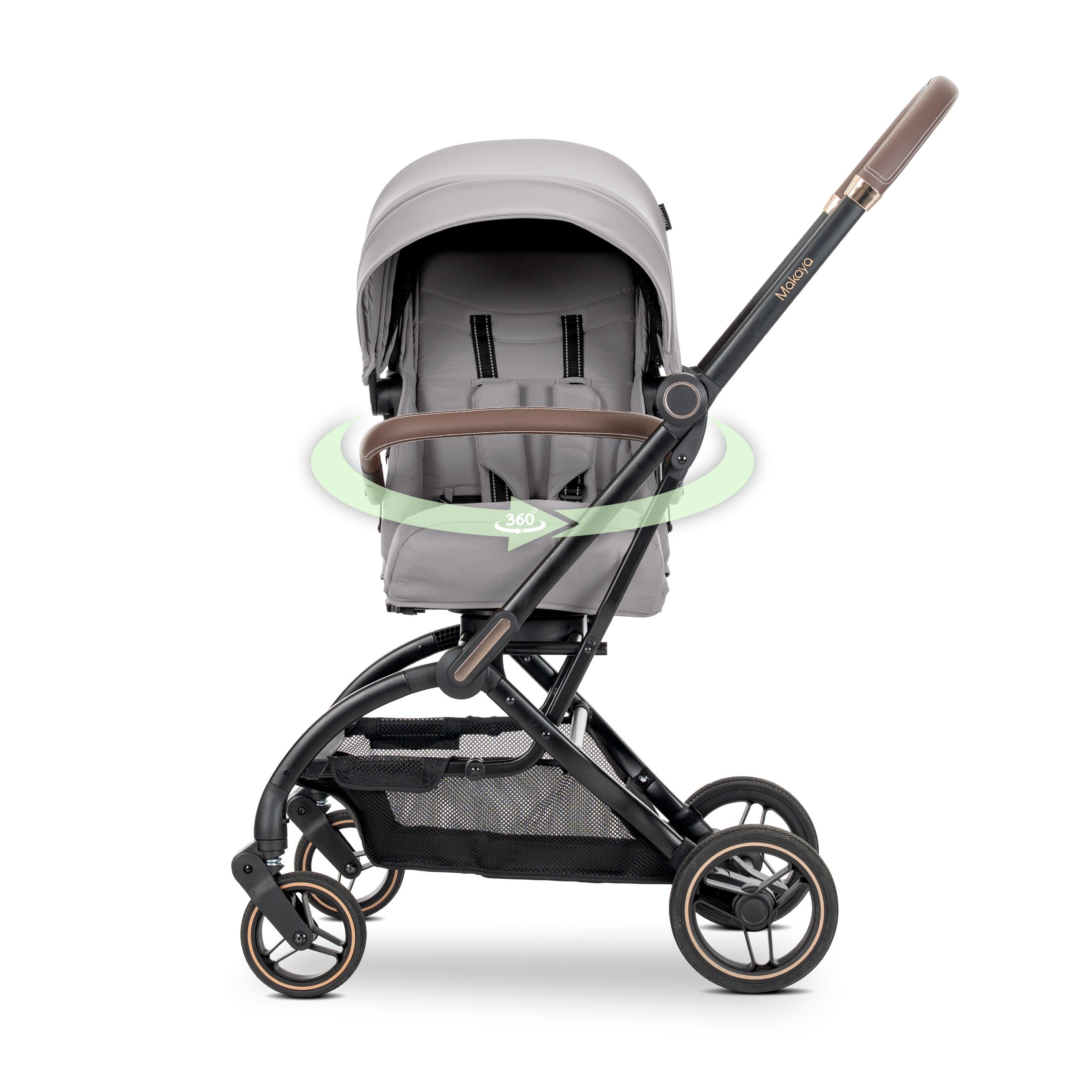 Lorelli Makaya - wózek spacerowy do 22kg obrotowy 360 | Grey