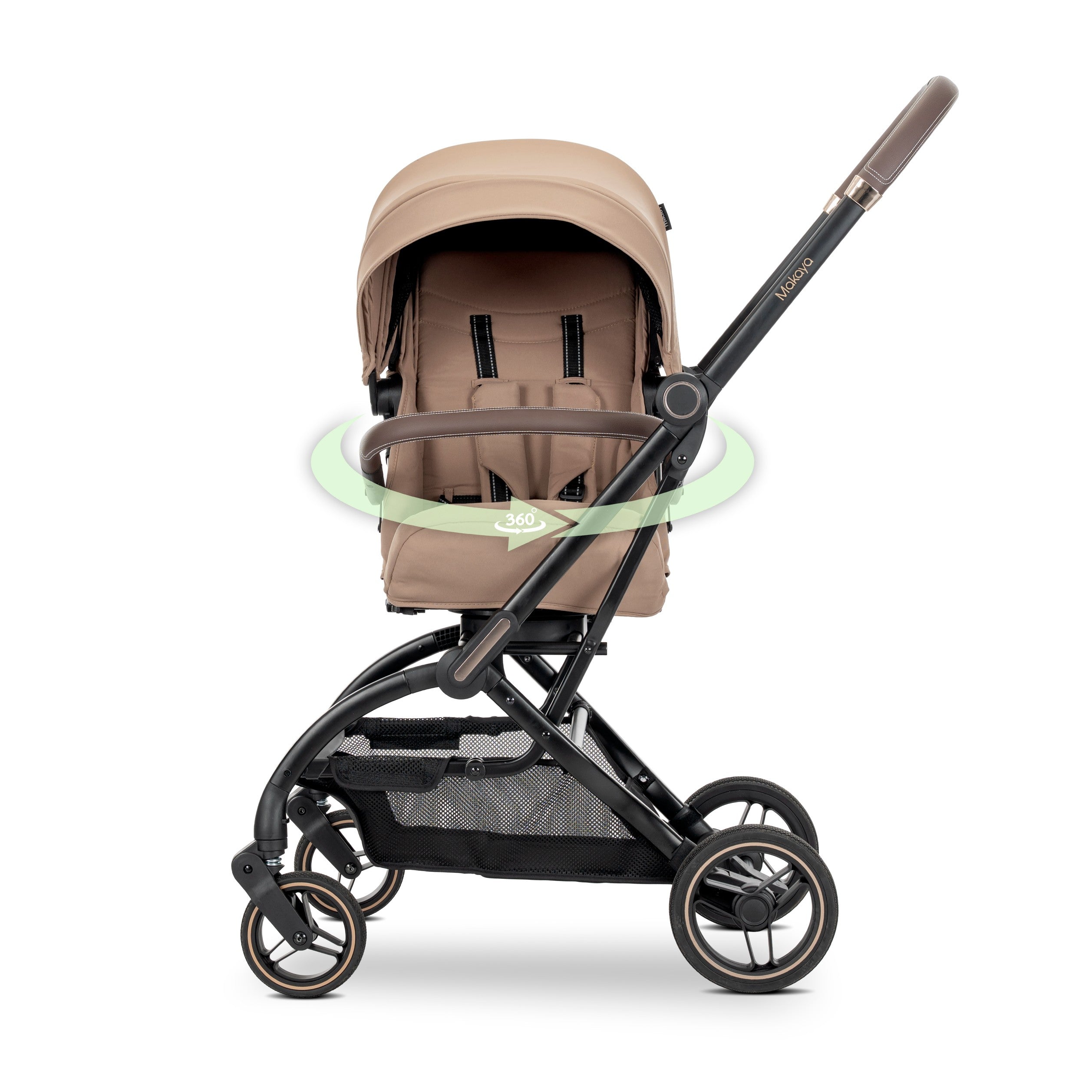 Lorelli Makaya - wózek spacerowy do 22kg obrotowy 360 | Beige