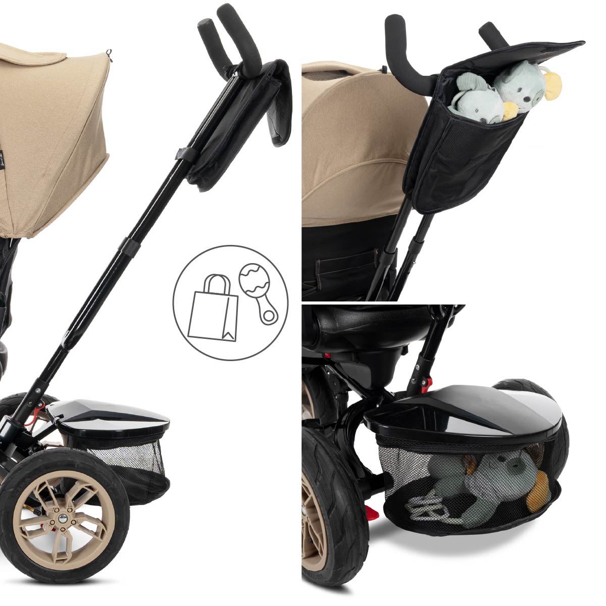 Lorelli Speedy Air - rowerek trójkołowy | Beige