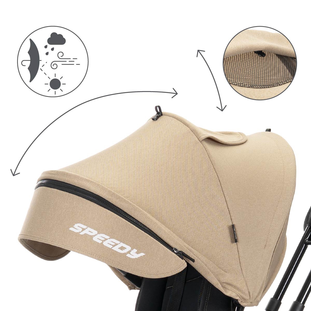 Lorelli Speedy Air - rowerek trójkołowy | Beige
