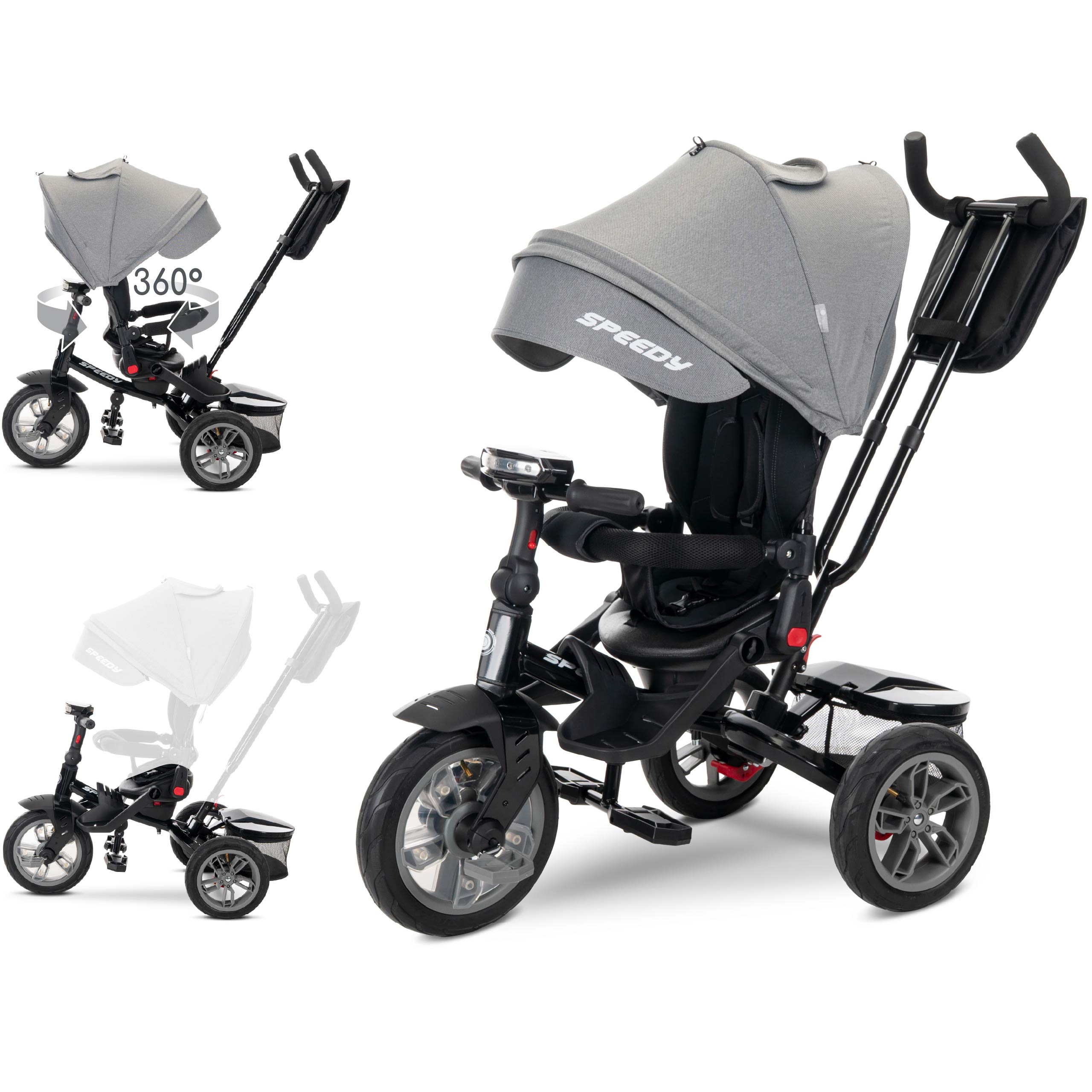 Lorelli Speedy Air - rowerek trójkołowy | Grey