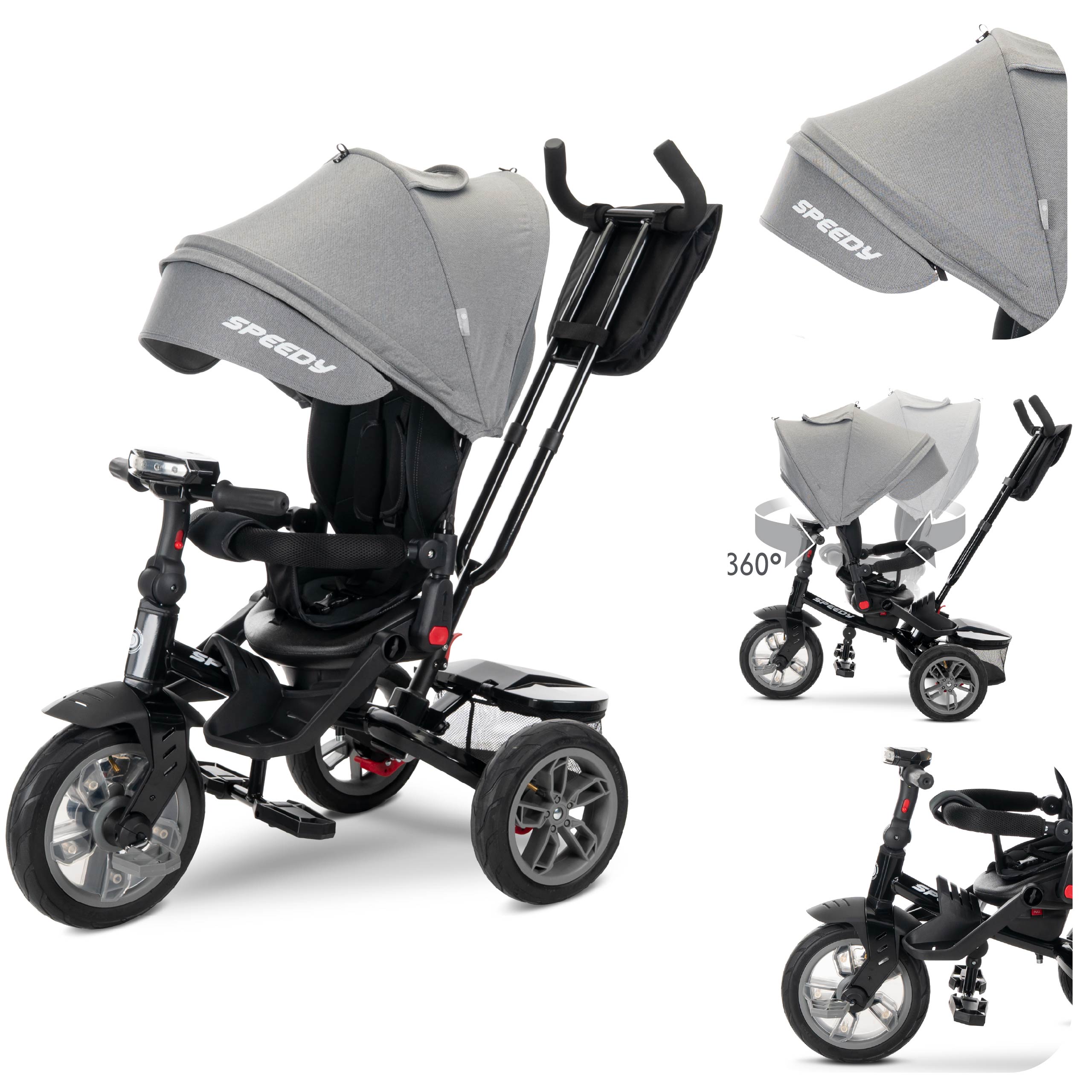 Lorelli Speedy Air - rowerek trójkołowy | Grey