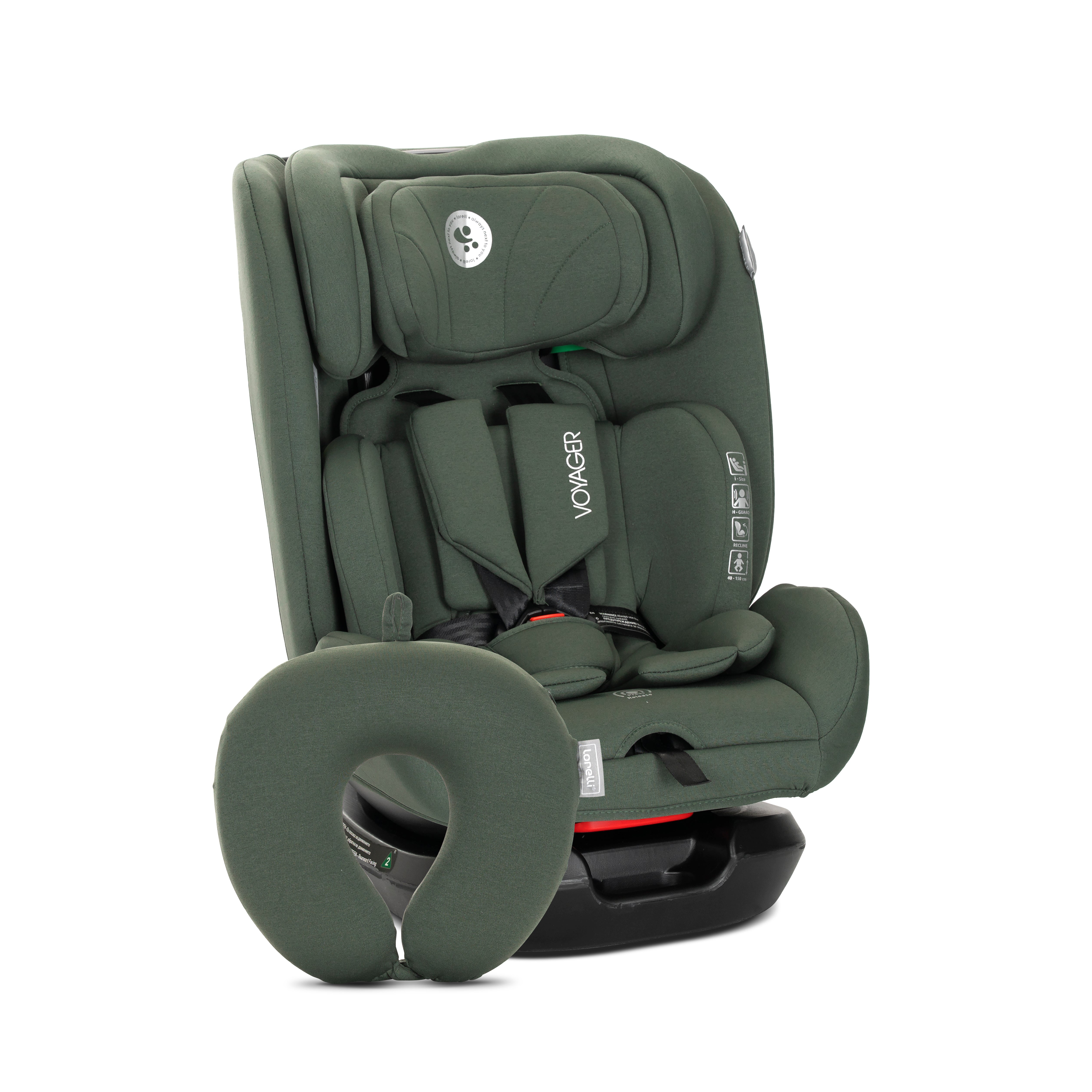 Lorelli Voyager - fotelik i-Size 40-150 cm + poduszka | Green