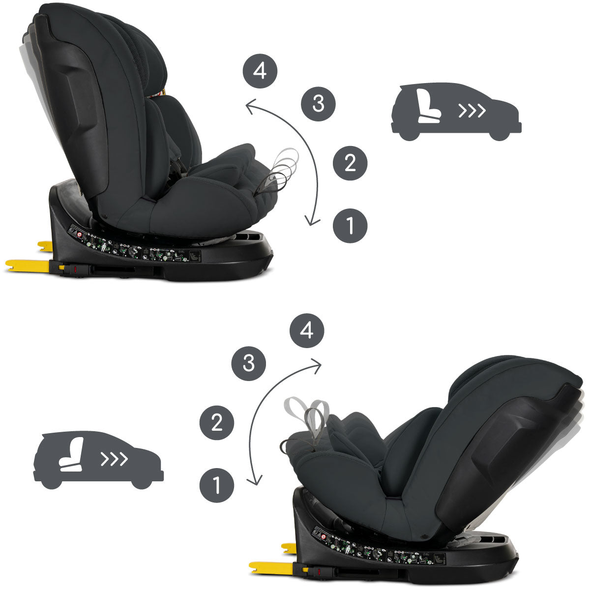 Lorelli Solaris - fotelik i-Size ISOFIX 40-150cm 360 SPS | Black