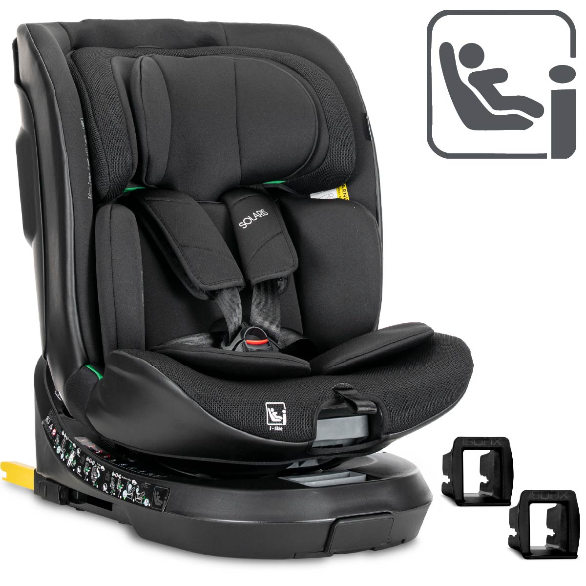Lorelli Solaris - fotelik i-Size ISOFIX 40-150cm 360 SPS | Black
