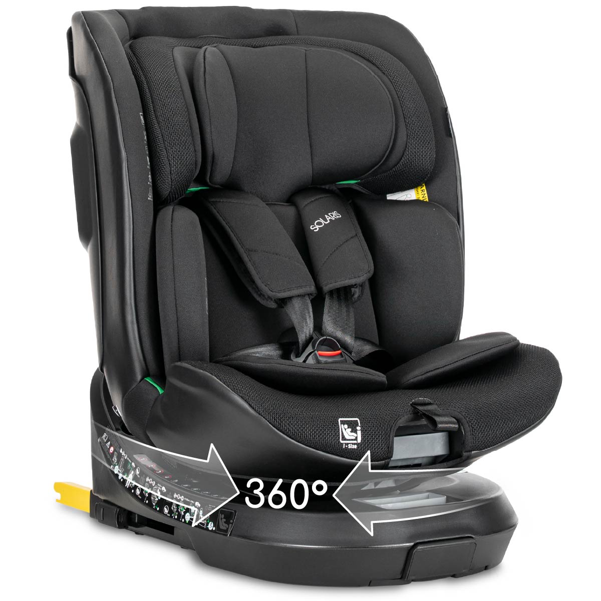 Lorelli Solaris - fotelik i-Size ISOFIX 40-150cm 360 SPS | Black