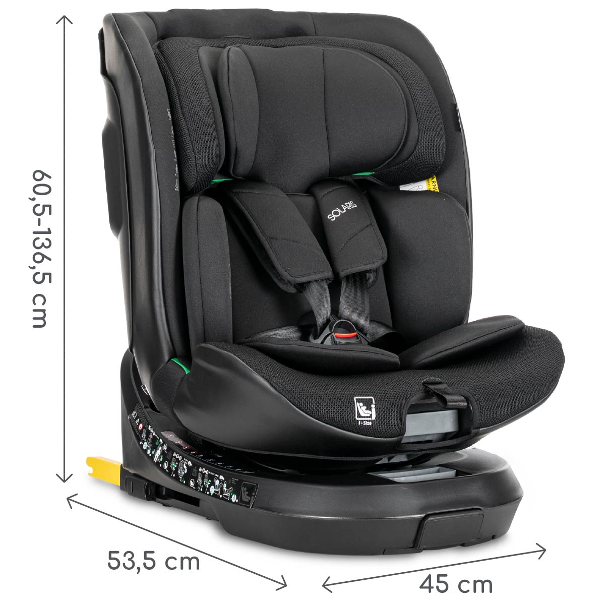 Lorelli Solaris - fotelik i-Size ISOFIX 40-150cm 360 SPS | Black