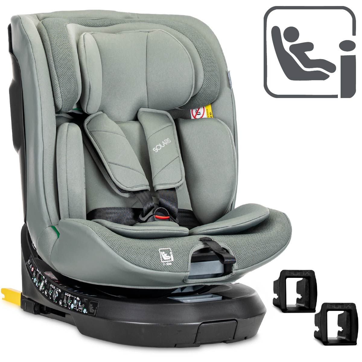 Lorelli Solaris - fotelik i-Size ISOFIX 40-150cm 360 SPS | Green