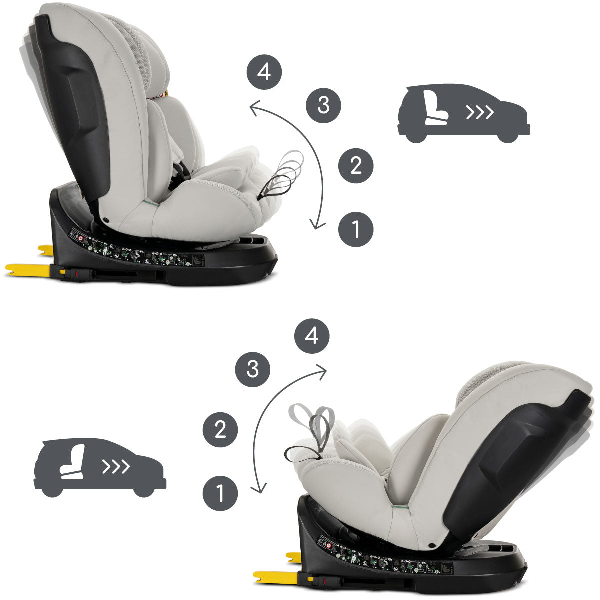 Lorelli Solaris - fotelik i-Size ISOFIX 40-150cm 360 SPS | Beige