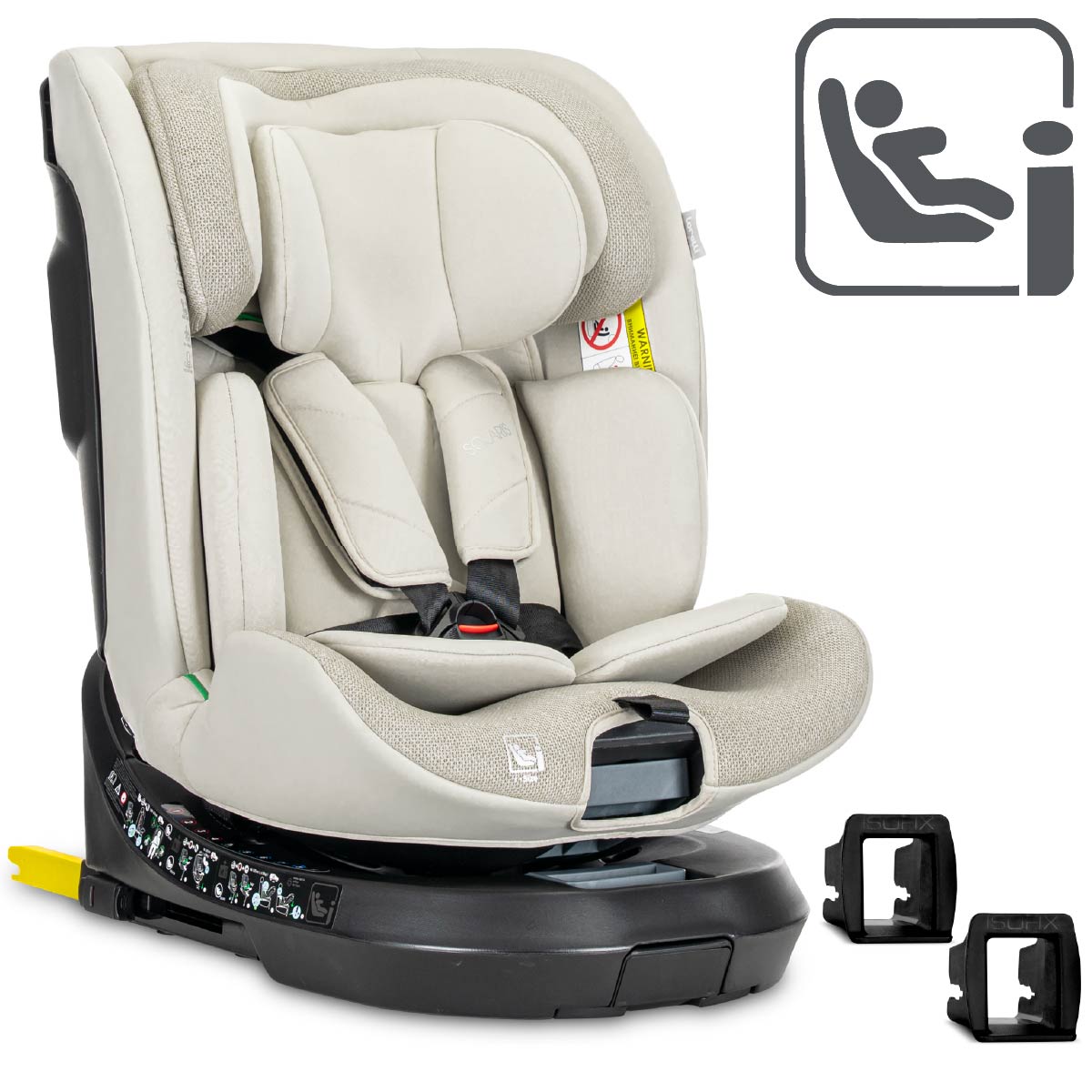 Lorelli Solaris - fotelik i-Size ISOFIX 40-150cm 360 SPS | Beige