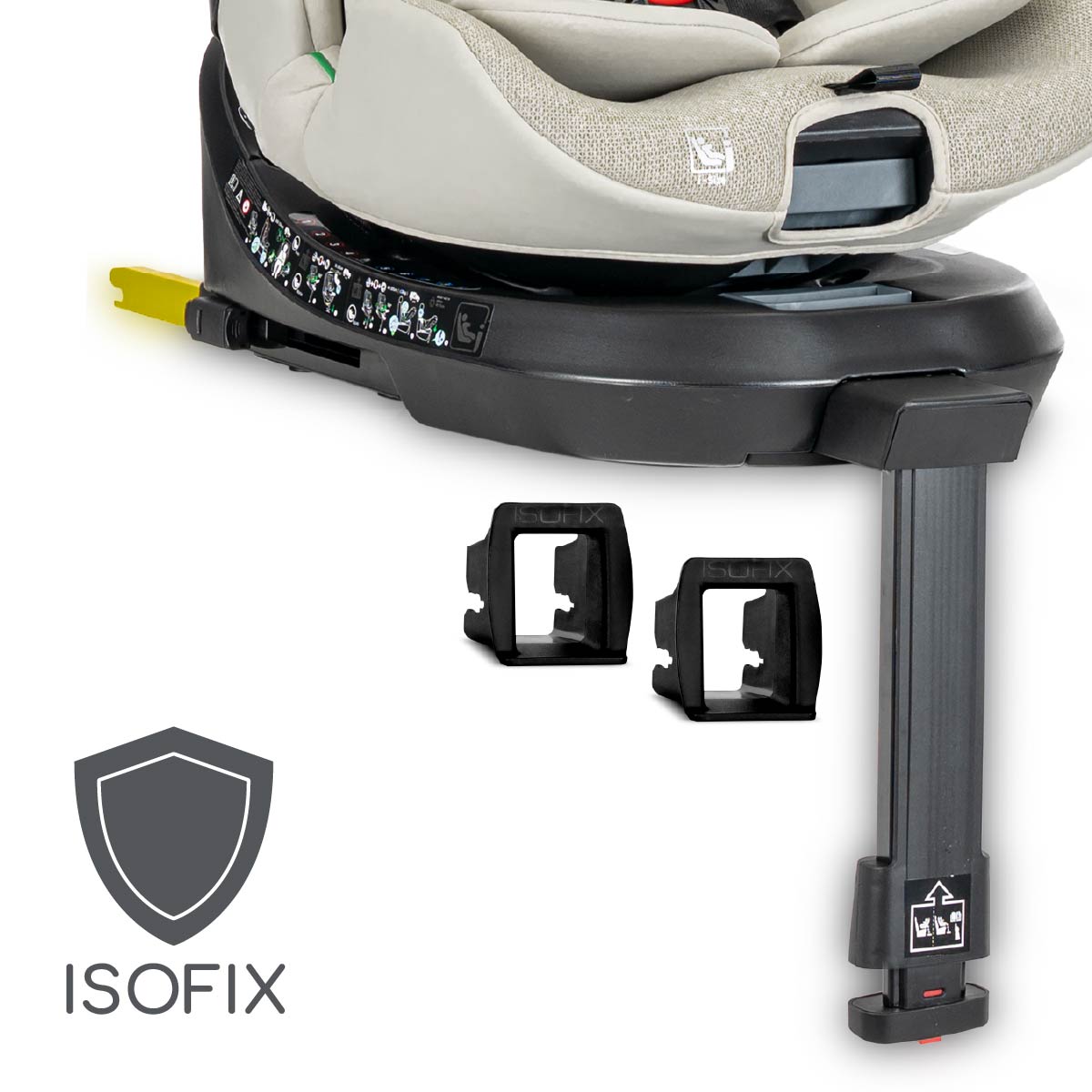 Lorelli Solaris - fotelik i-Size ISOFIX 40-150cm 360 SPS | Beige