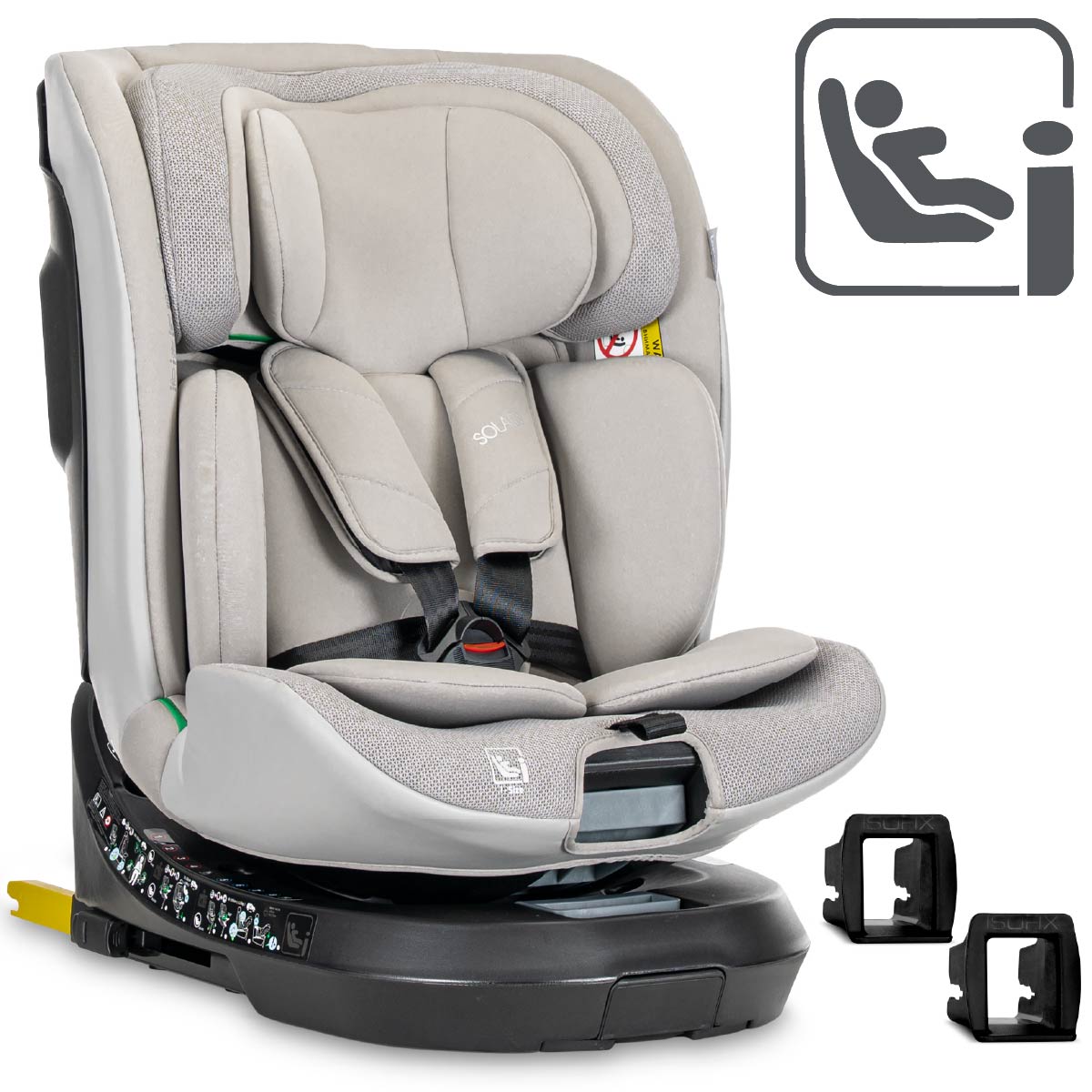 Lorelli Solaris - fotelik i-Size ISOFIX 40-150cm 360 SPS | Grey