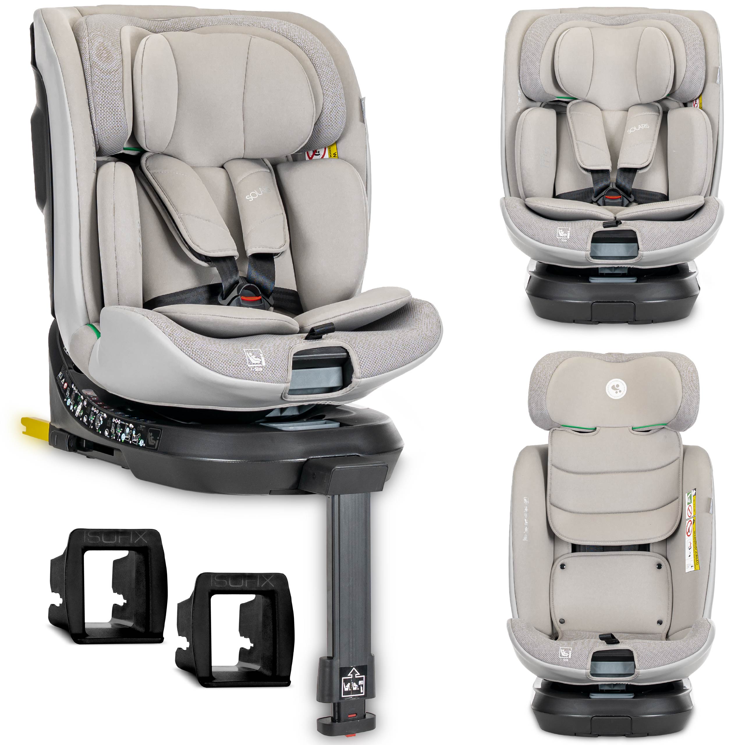 Lorelli Solaris - fotelik i-Size ISOFIX 40-150cm 360 SPS | Grey