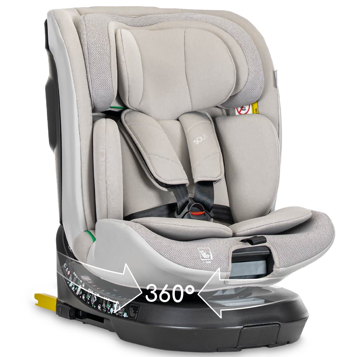 Lorelli Solaris - fotelik i-Size ISOFIX 40-150cm 360 SPS | Grey