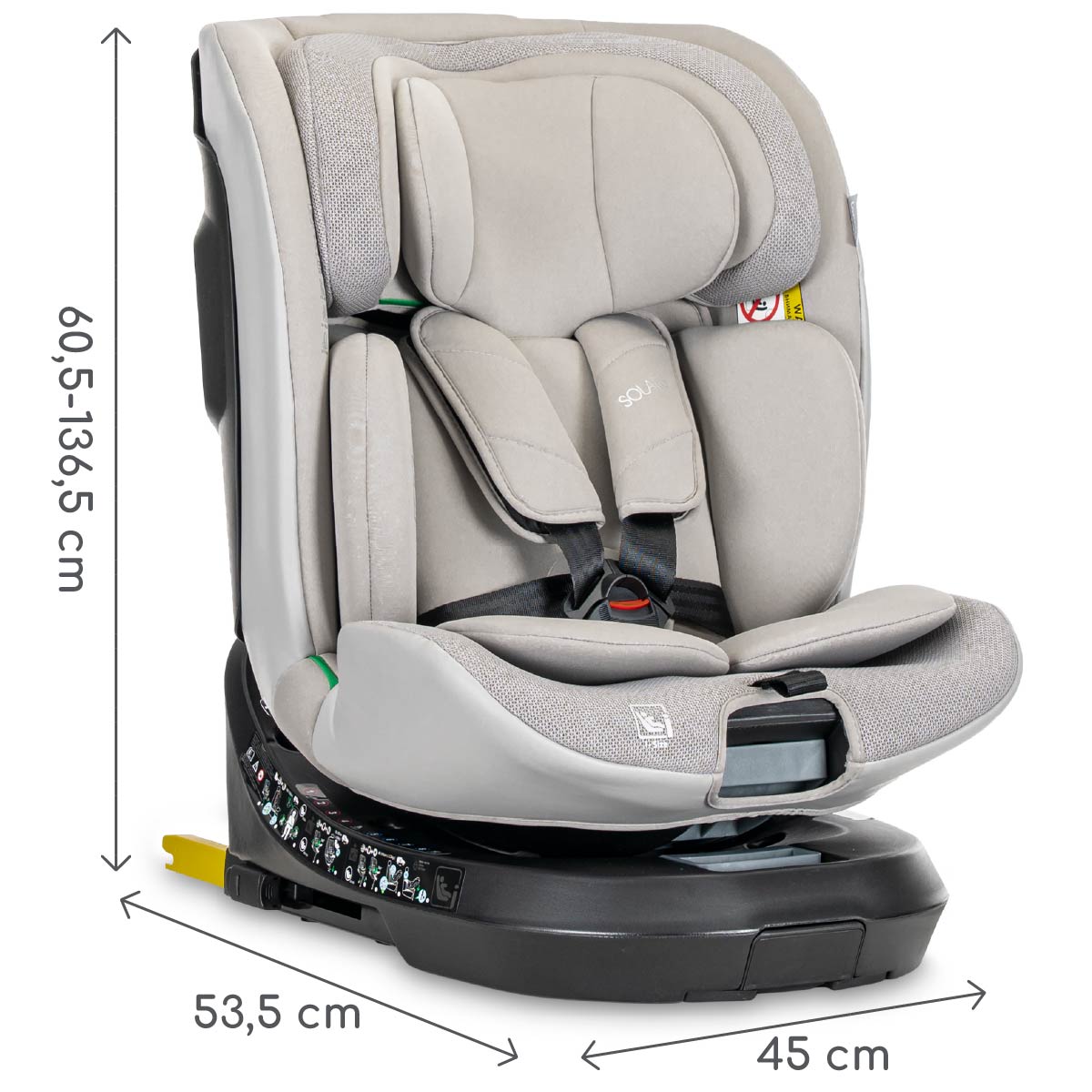 Lorelli Solaris - fotelik i-Size ISOFIX 40-150cm 360 SPS | Grey