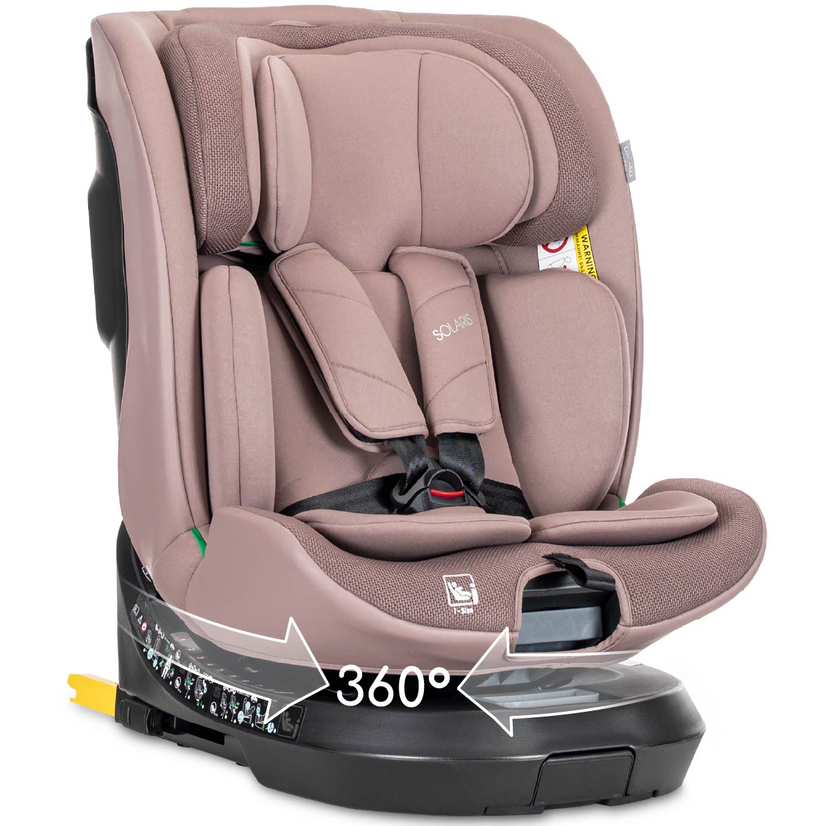 Lorelli Solaris - fotelik i-Size ISOFIX 40-150cm 360 SPS | Pink
