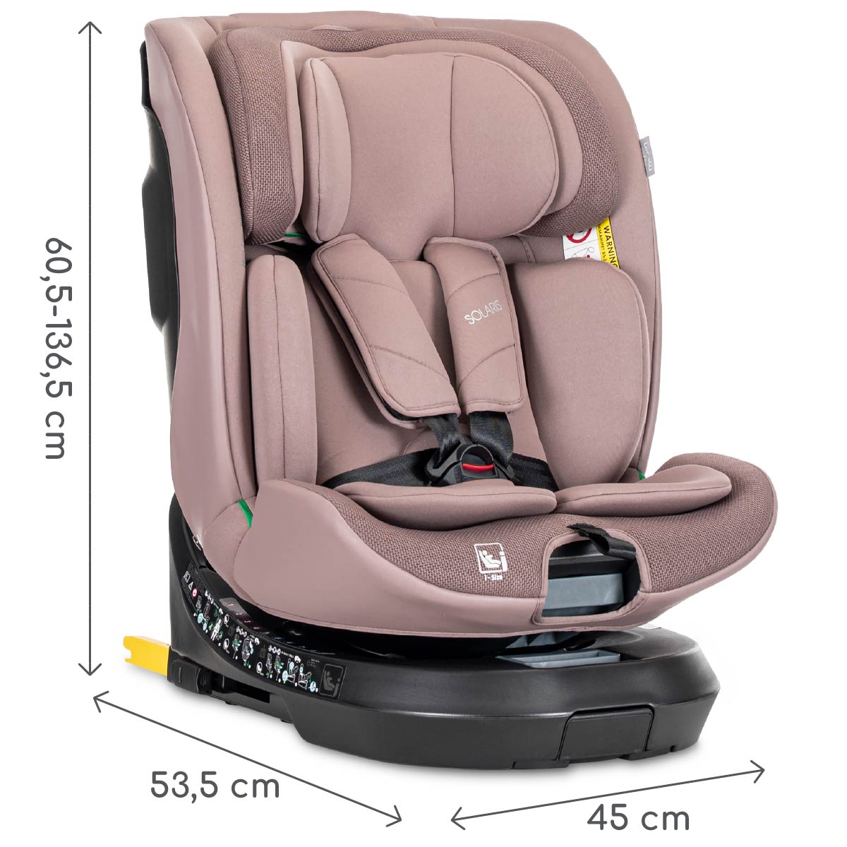 Lorelli Solaris - fotelik i-Size ISOFIX 40-150cm 360 SPS | Pink