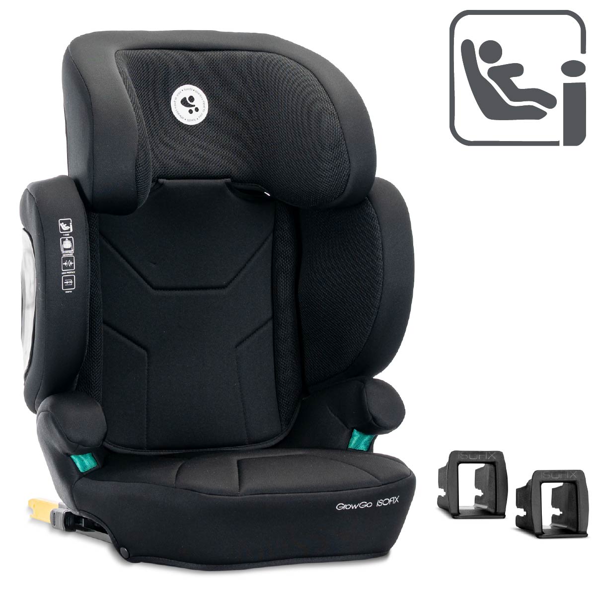 Lorelli Growgo - fotelik składany Isofix 100-150 I-Size | Black