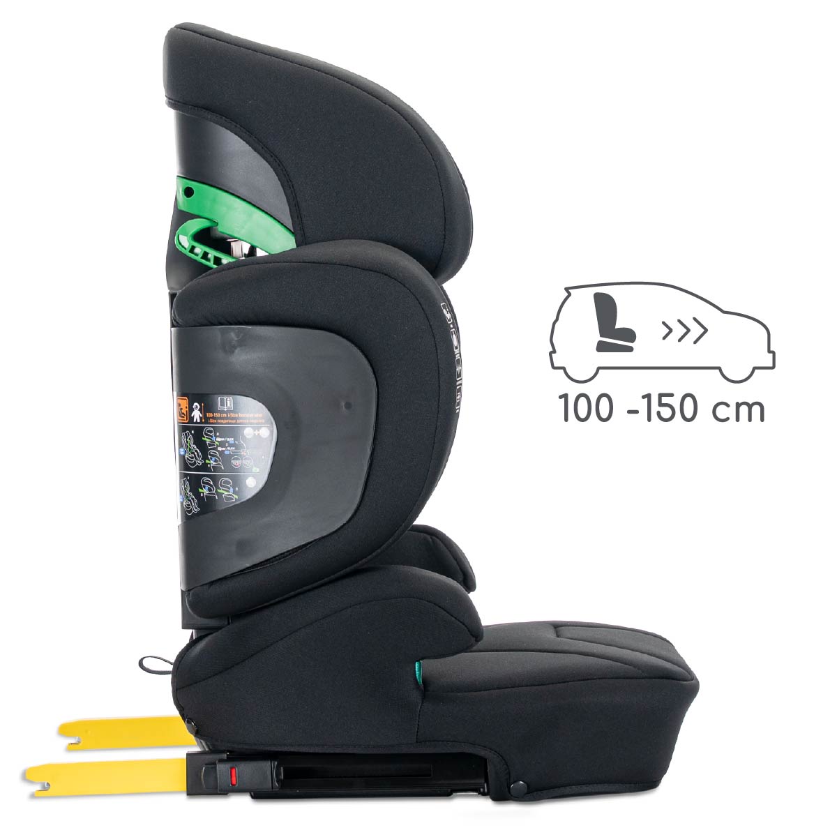 Lorelli Growgo - fotelik składany Isofix 100-150 I-Size | Black
