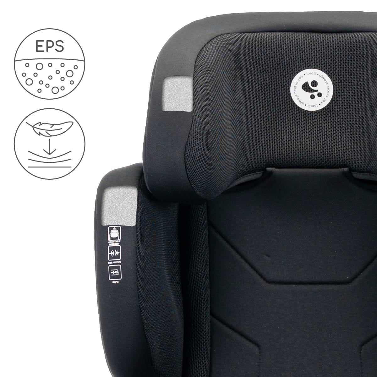 Lorelli Growgo - fotelik składany Isofix 100-150 I-Size | Black
