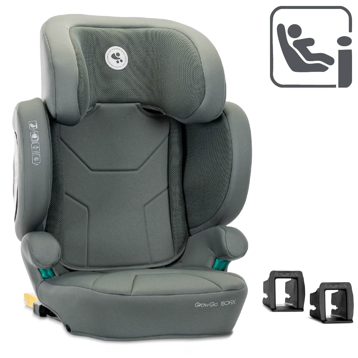 Lorelli Growgo - fotelik składany Isofix 100-150 I-Size | Green