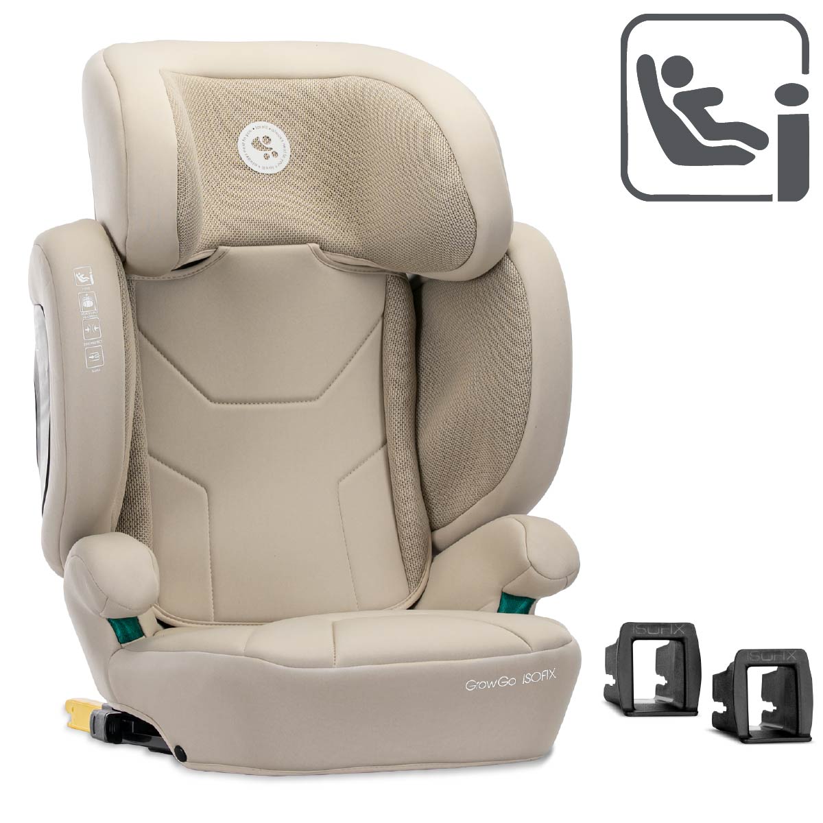 Lorelli Growgo - fotelik składany Isofix 100-150 I-Size | Beige