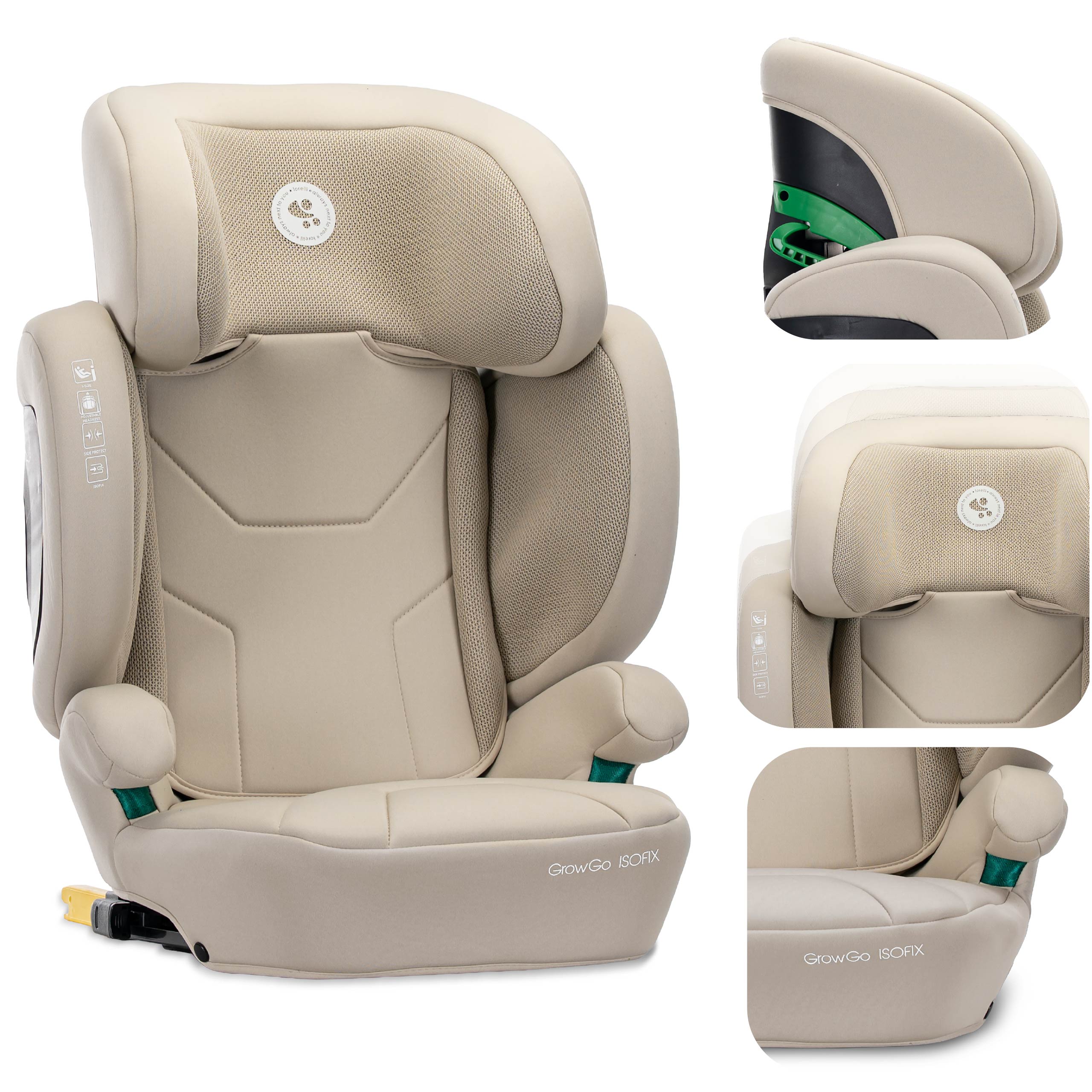 Lorelli Growgo - fotelik składany Isofix 100-150 I-Size | Beige