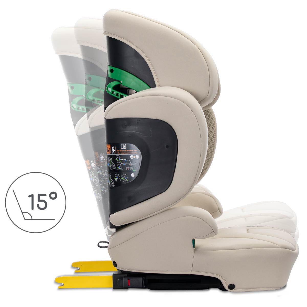 Lorelli Growgo - fotelik składany Isofix 100-150 I-Size | Beige