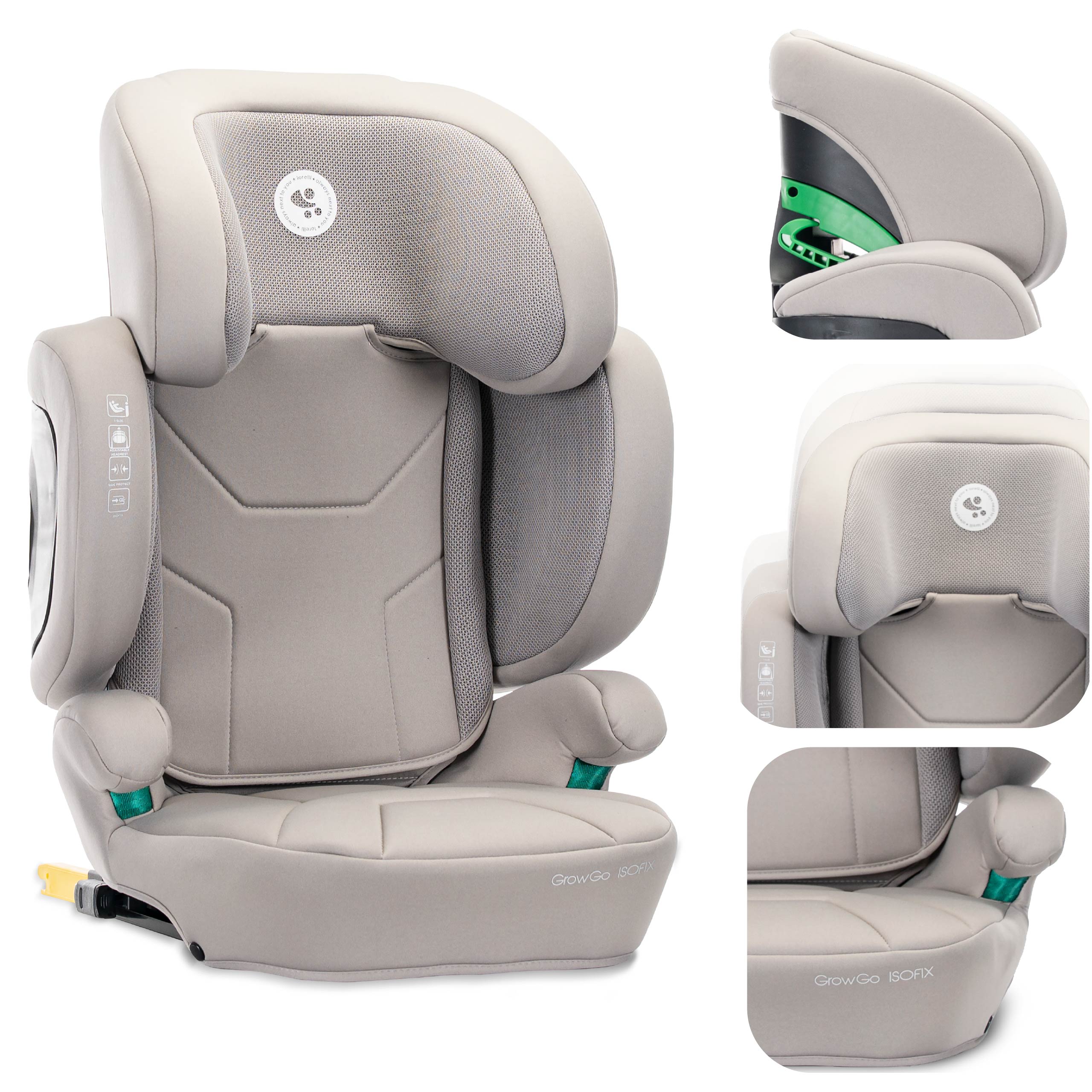 Lorelli Growgo - fotelik składany Isofix 100-150 I-Size | Grey