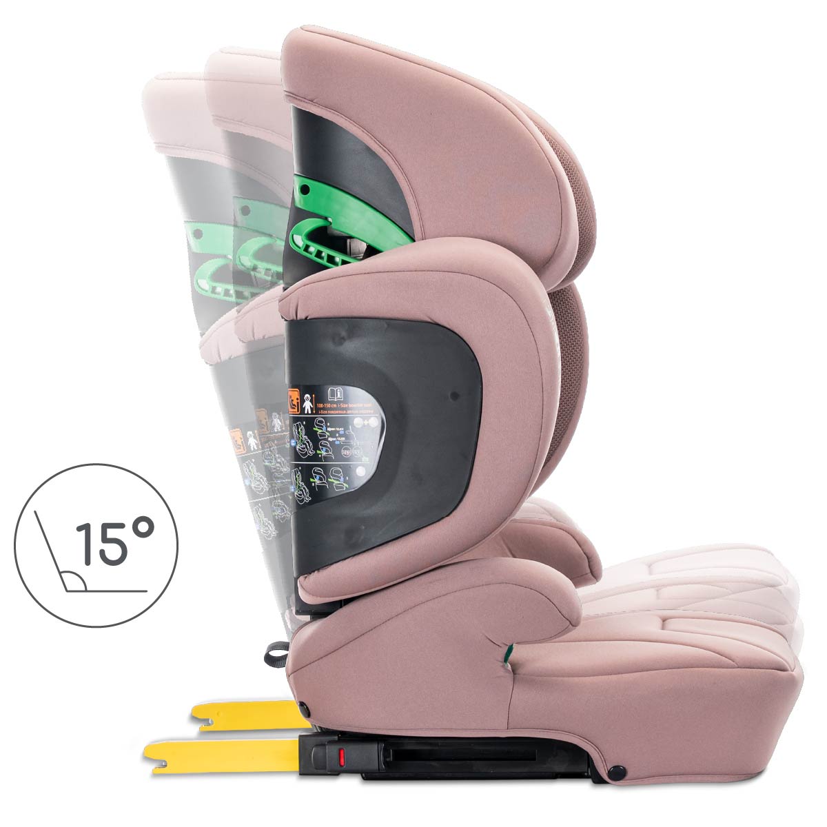 Lorelli Growgo - fotelik składany Isofix 100-150 I-Size | Pink