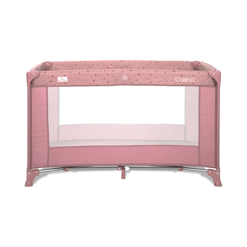 Lorelli Carina - łóżeczko turystyczne 1 poziomowe | Pink Stars