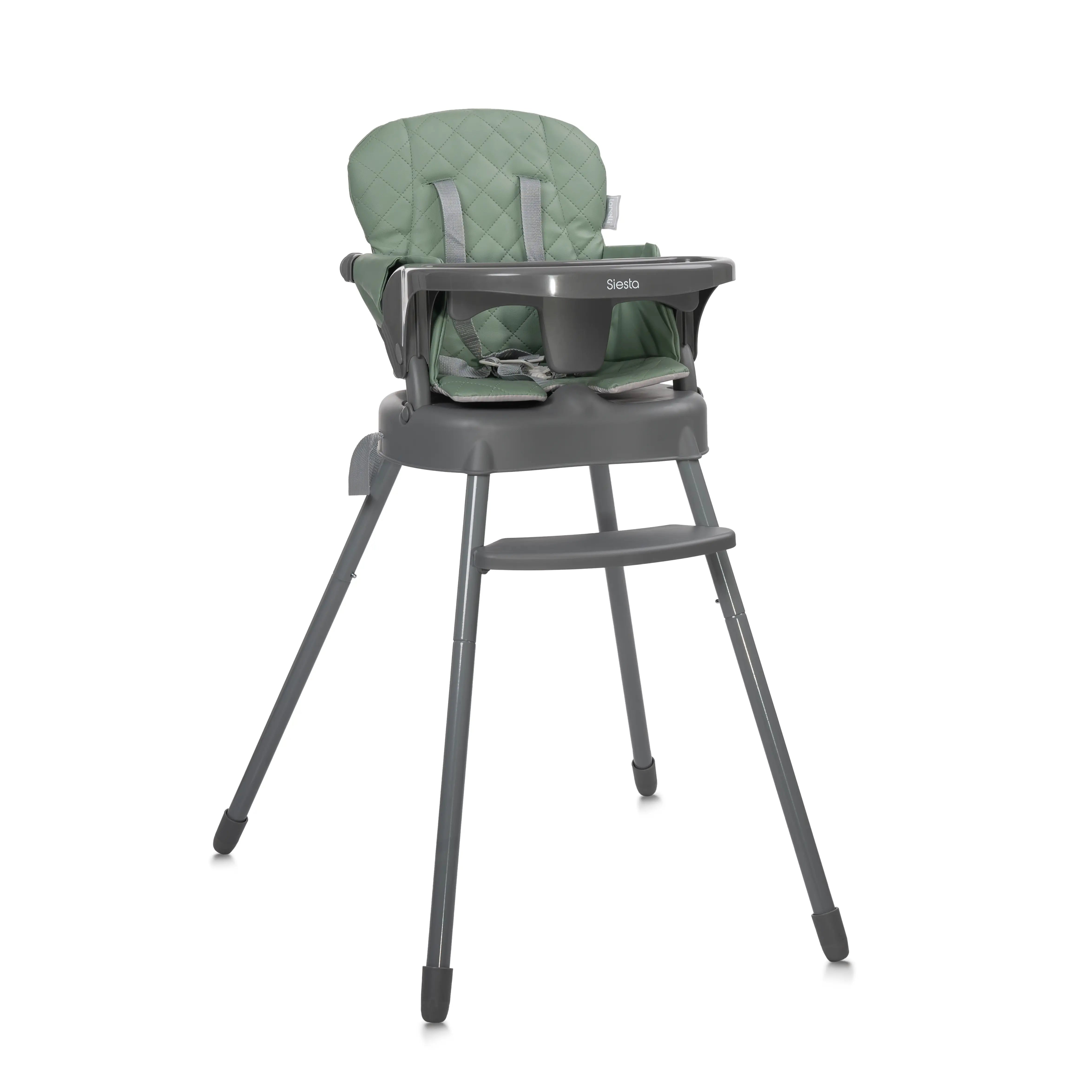 Lorelli Siesta - krzesełko do karmienia 3w1 | Green Leather