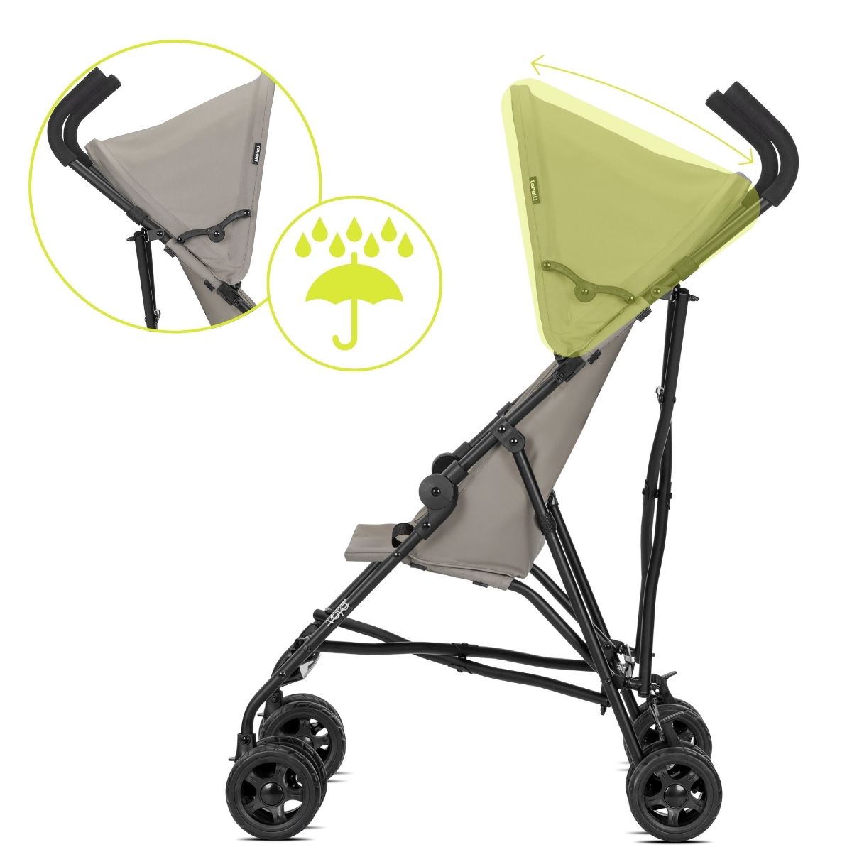 Lorelli Vaya - wózek spacerówka parasolka do 22kg | Grey