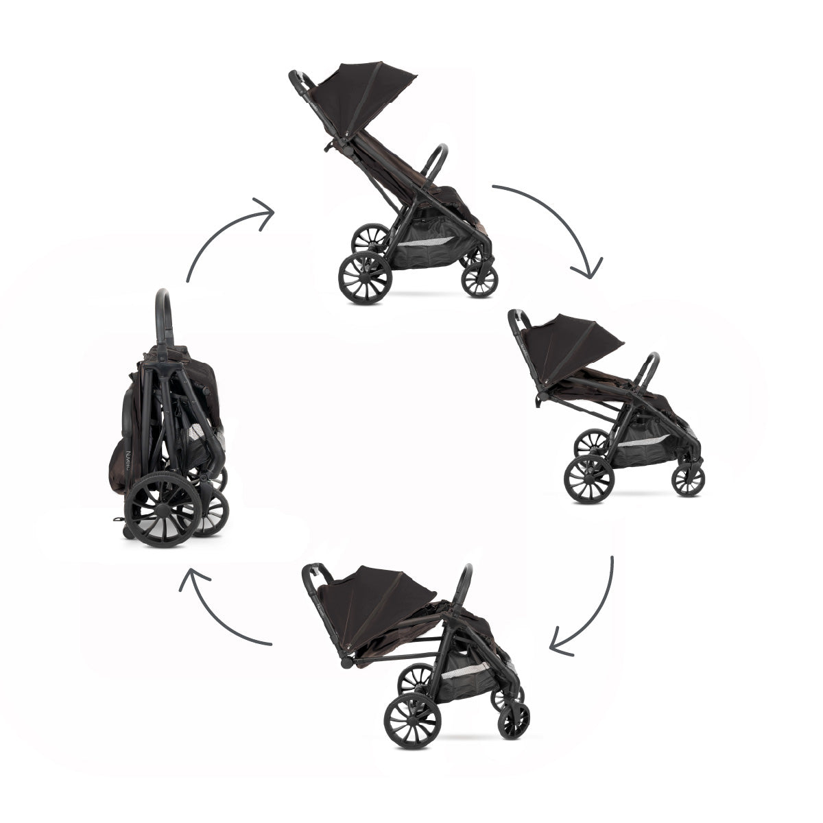 Lorelli Nuvella - wózek spacerowy do 22kg | Black